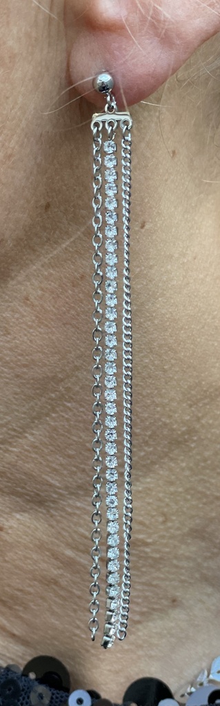 Boucles d'oreilles rivière diamants n°137