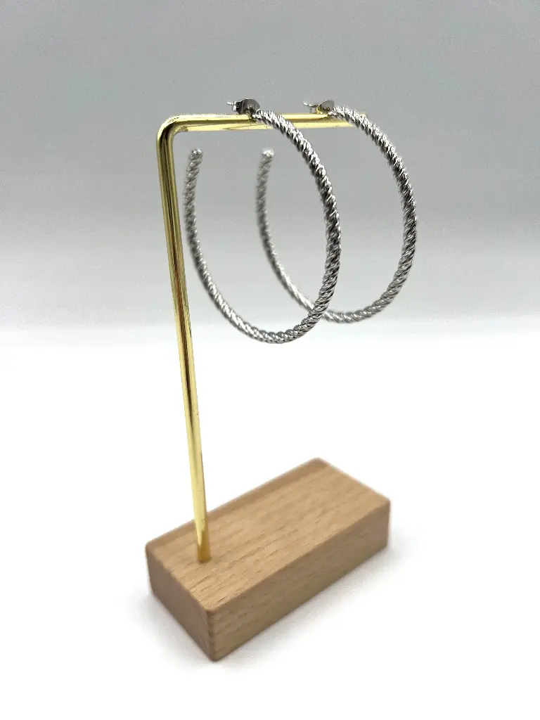 Boucles d'oreilles Créoles torsades n°147