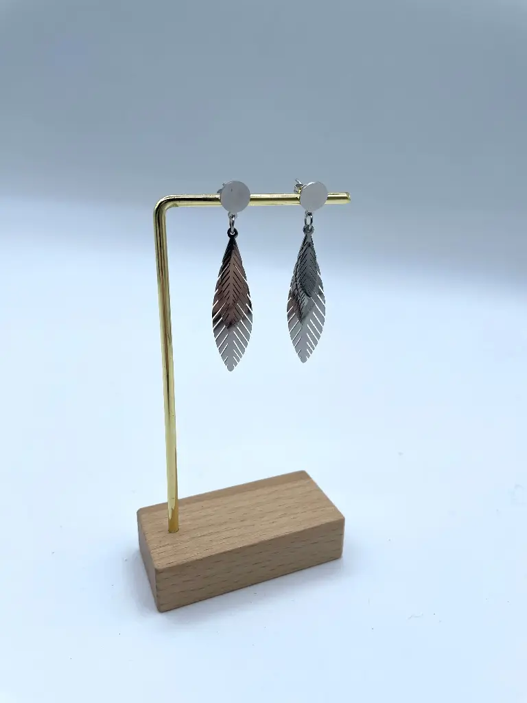 Boucles d'oreilles Triple plume n°107