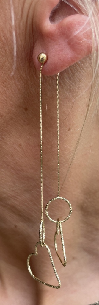 Boucles d'oreilles Coeurs Pendants N°133