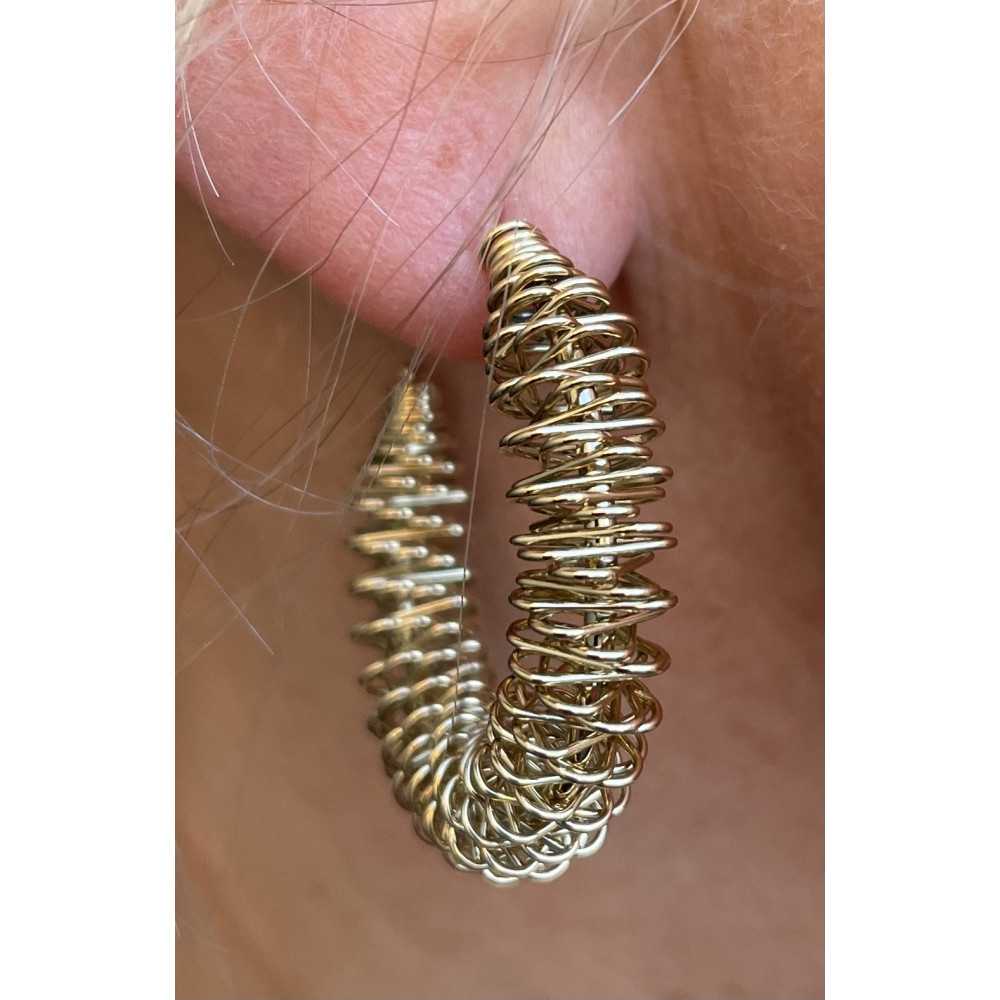 Boucles d'oreilles creoles ressort n°128