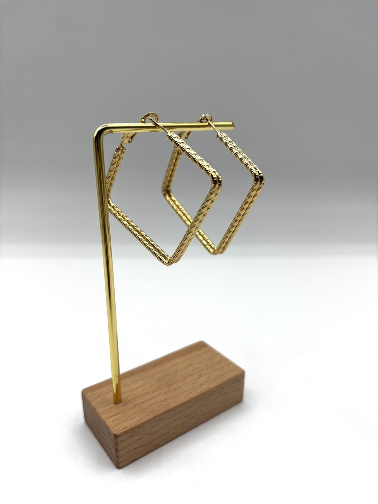 Boucles d'oreilles créoles carrées n°144