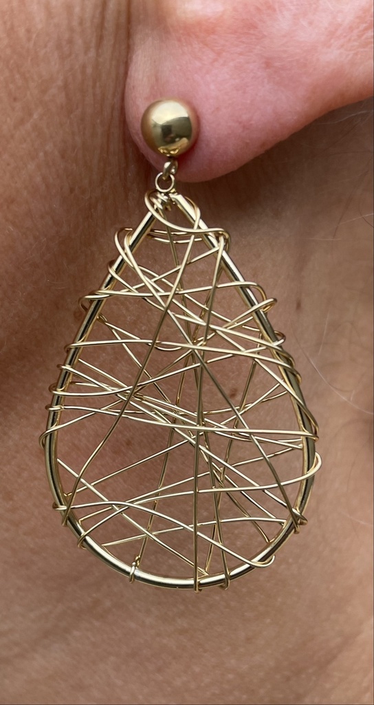 Boucles d'oreilles Goutte Treillis N°148