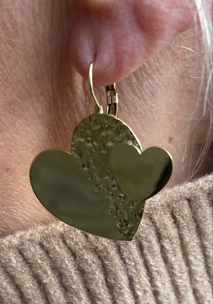 Boucles d'oreilles maman coeurs n°134