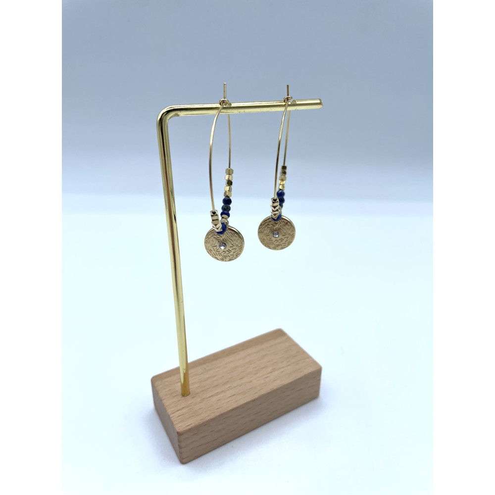 Boucles d'oreilles médaillon strass n°123