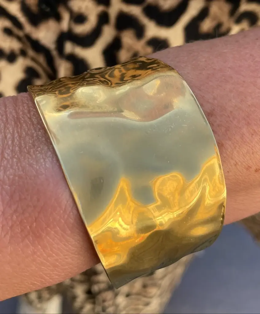 Bracelet manchette écrasé