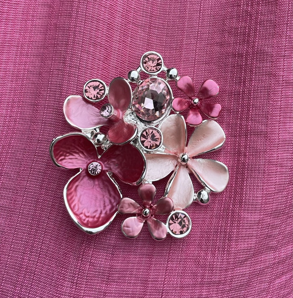 Broche aimant bouquet brillant