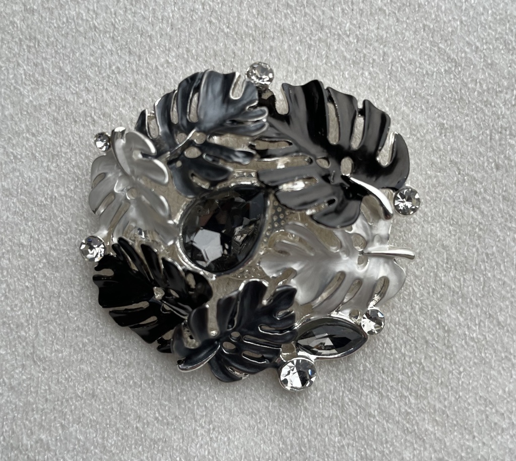 Broche aimant feuilles jojoba