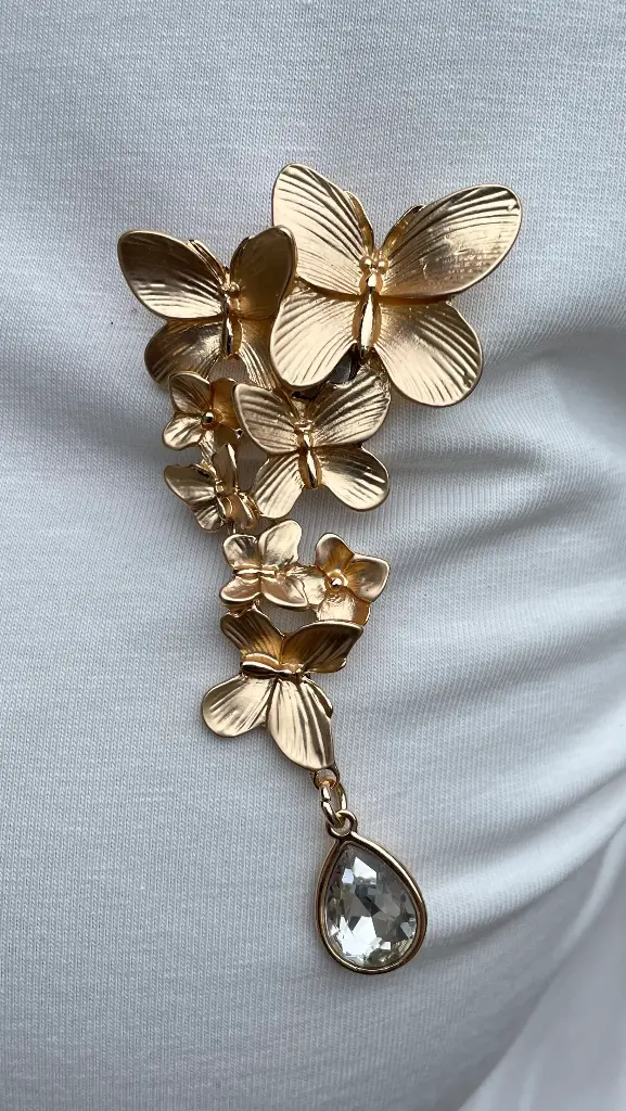 Broche aimant trio papillons