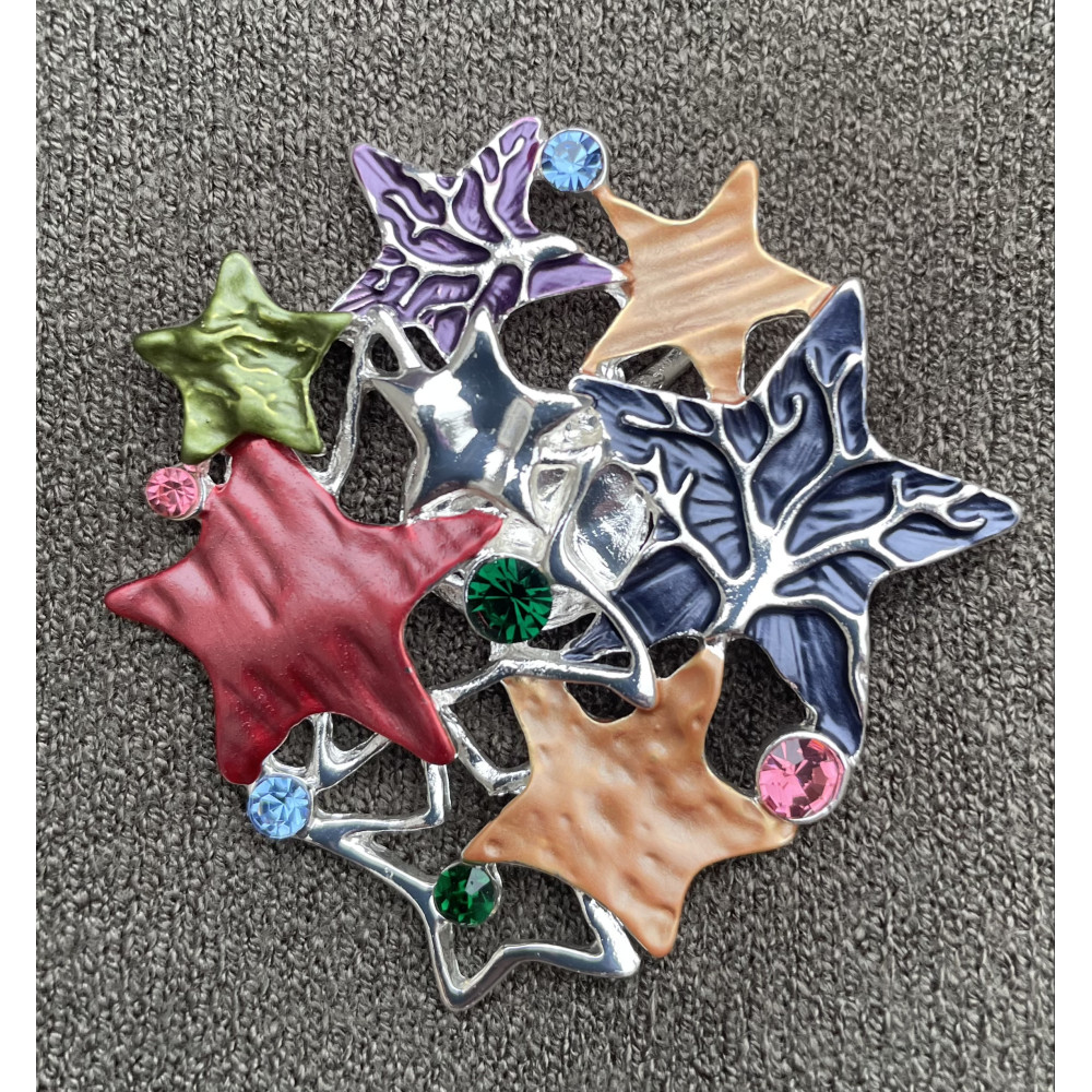 Broche aimant étoiles colors