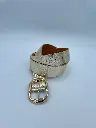 Ceinture brillante boucle ovale dorée