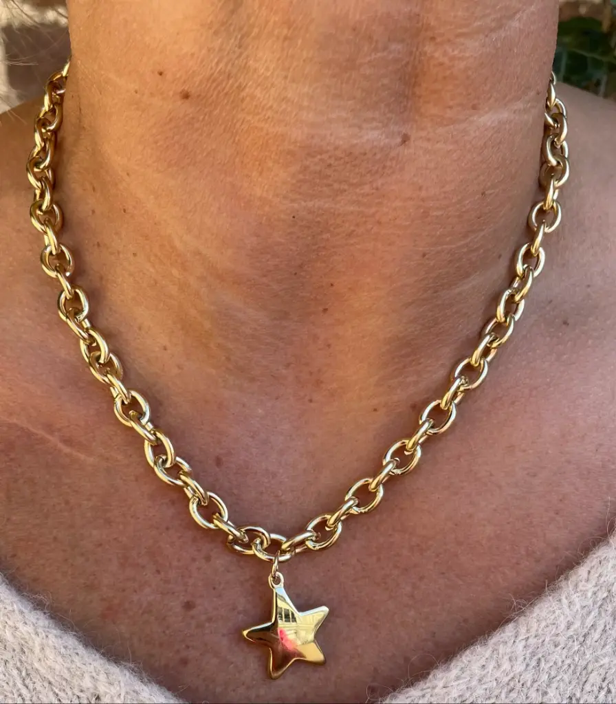 Collier gros maillons étoile PS2102