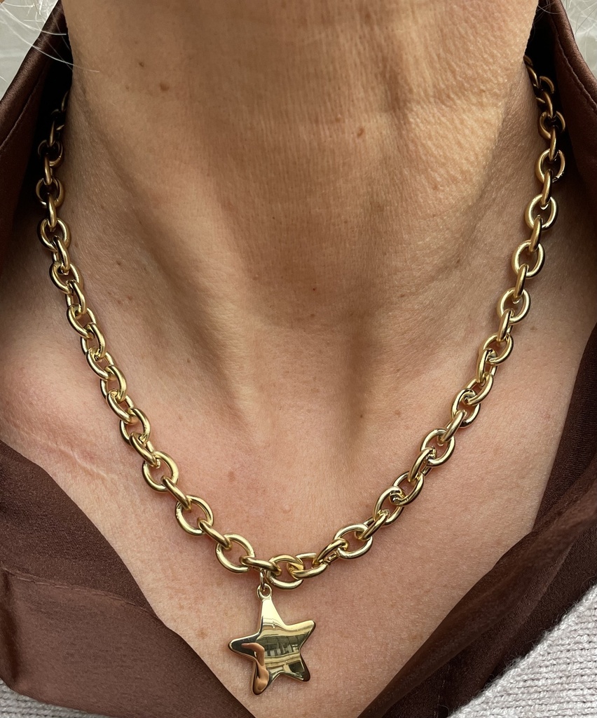 Collier gros maillons étoile PS2102
