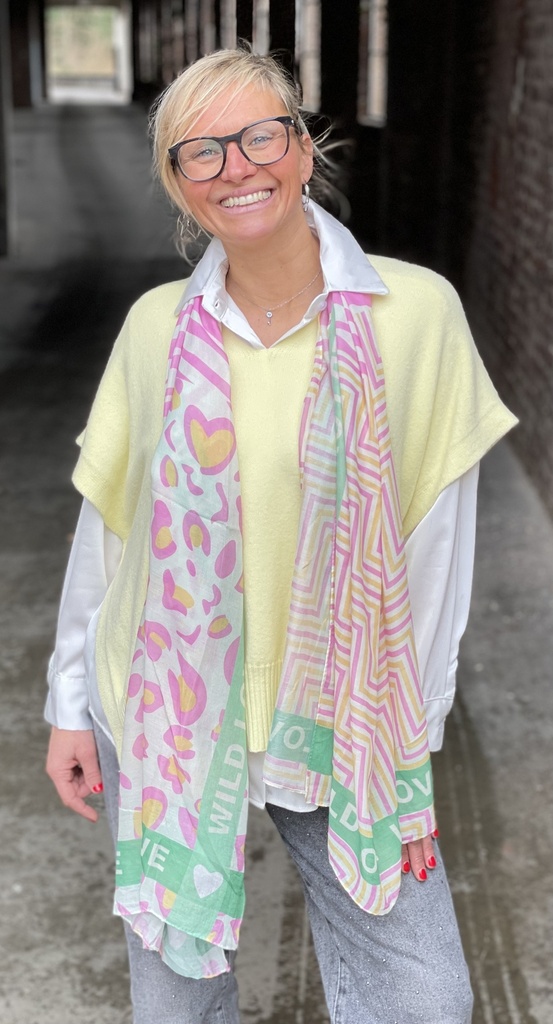Foulard wild love lignes