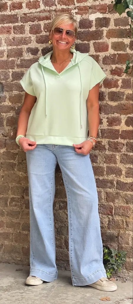 Jeans large bord