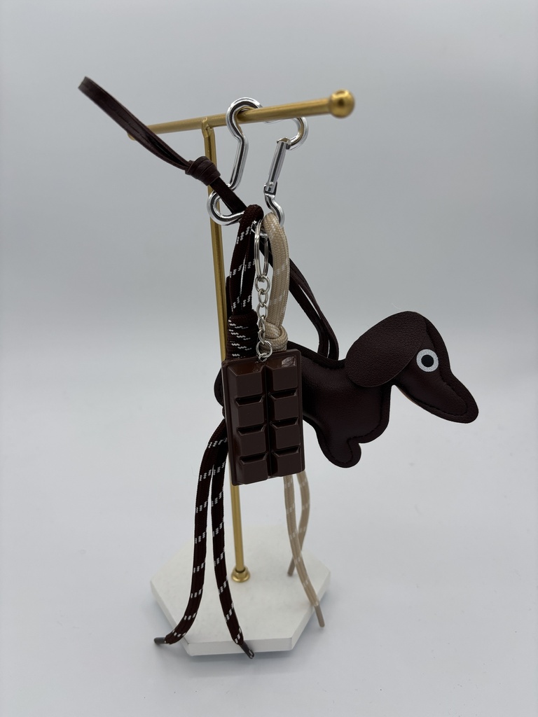 Porte clefs Teckel Chocolat