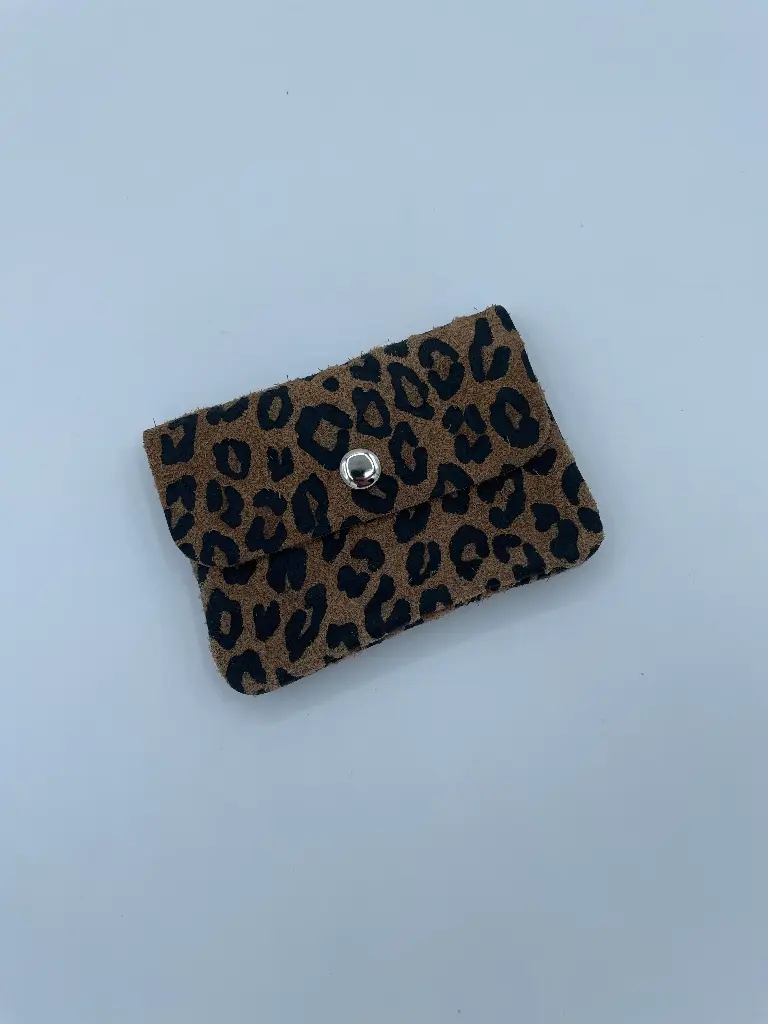 Porte monnaie/cartes daim Léo