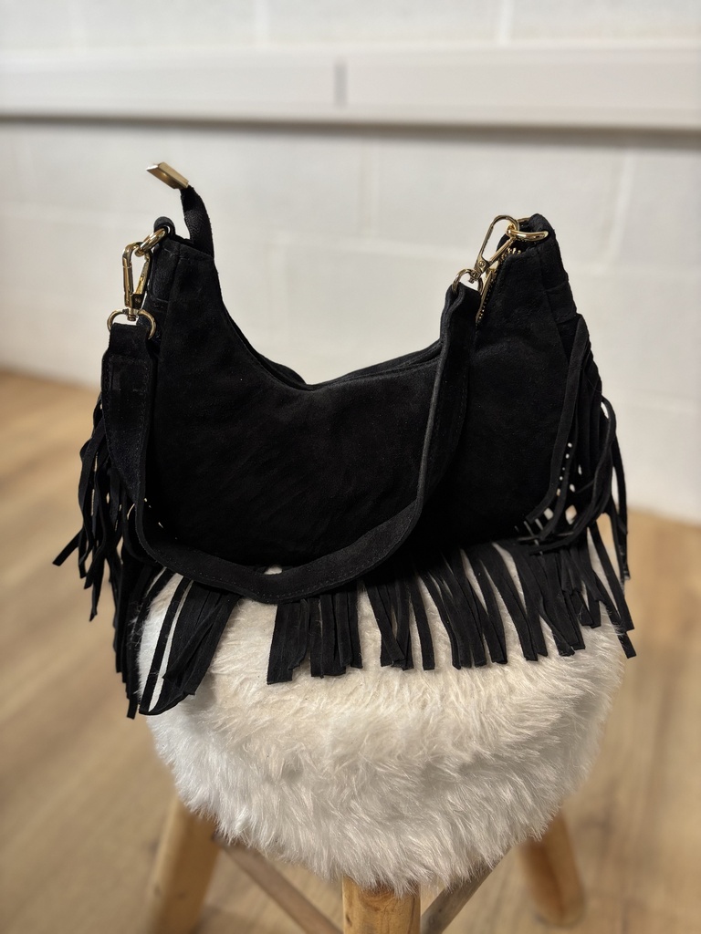 Sac franges daim