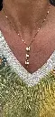 Collier chaine pendant boutons K146
