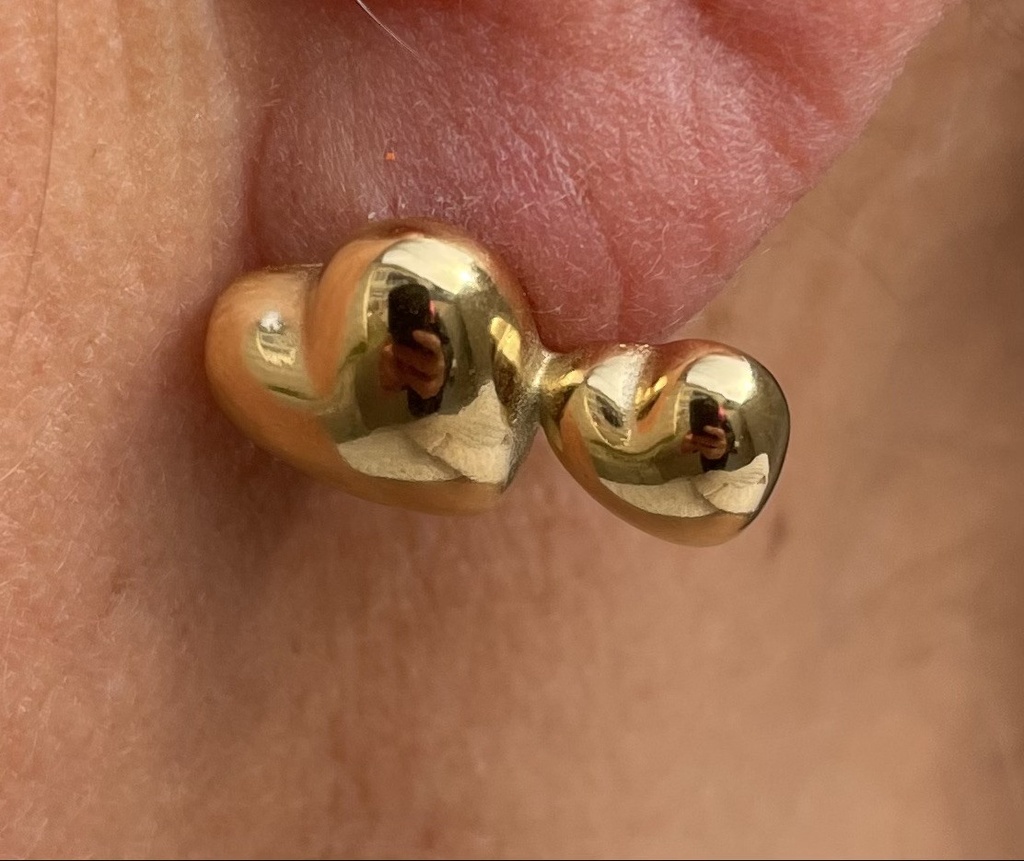 Boucles d'oreilles Duo Coeurs n°157