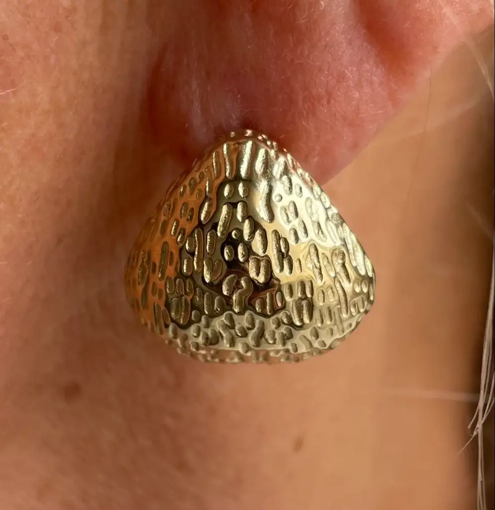 Boucles d'oreilles fraise martelées n°162