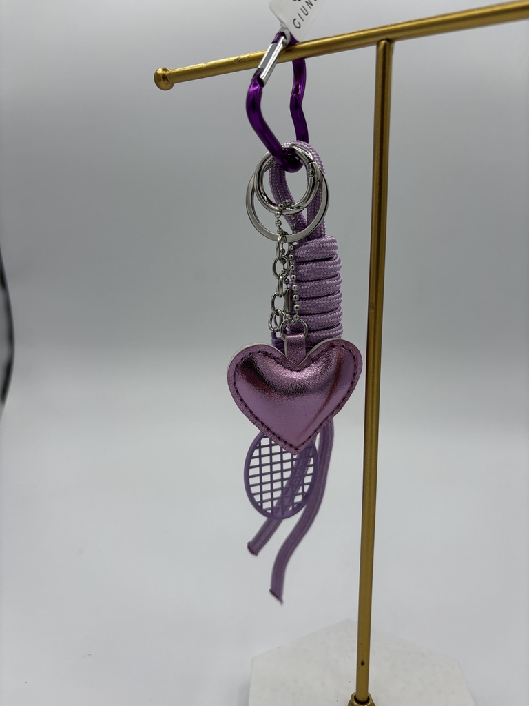 Porte clefs coeur tennis