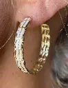 Boucles d'oreilles Créoles Treillis n°95