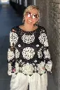 Pull crochet fleurs