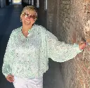 Blouse chauve-souris broderies