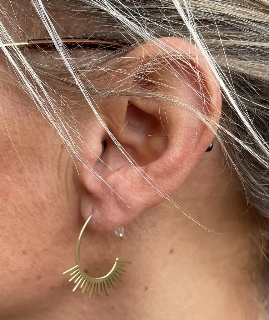 Boucles d'oreilles Créoles rayons n°171