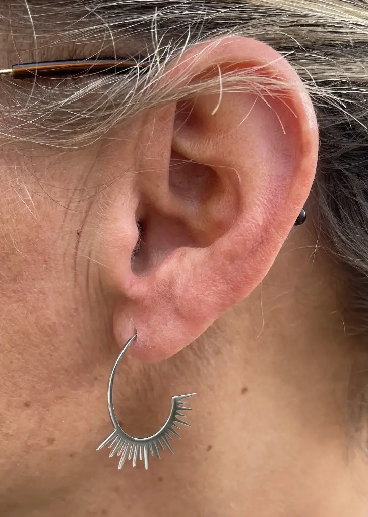 Boucles d'oreilles Créoles rayons n°171