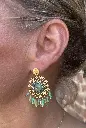 Boucles d'oreilles Rosace perles n°170