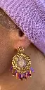 Boucles d'oreilles Rosace perles n°170