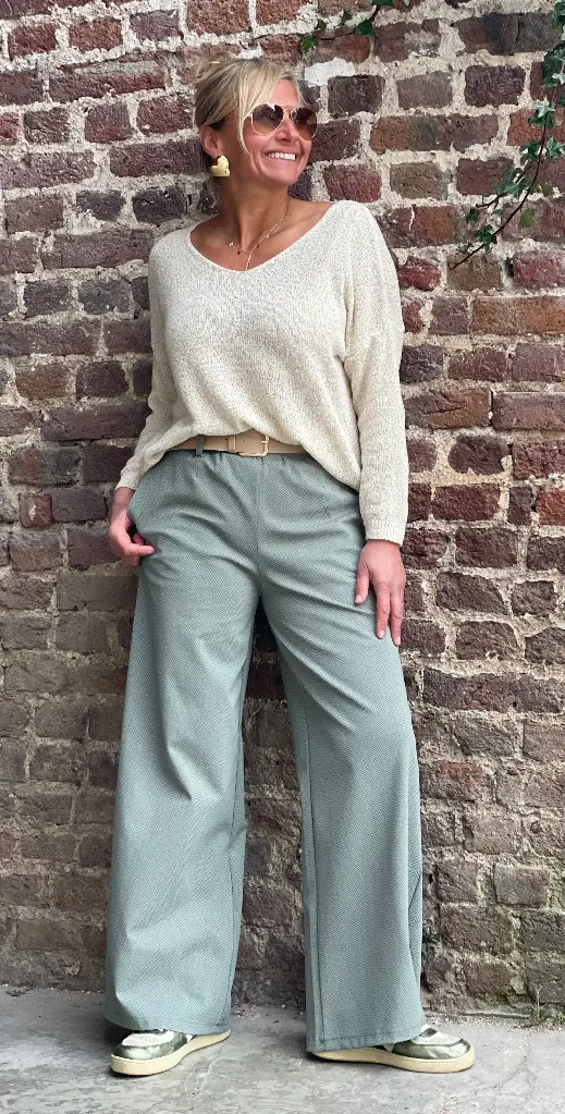 Pantalon ample chevrons