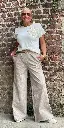 Pantalon ample Chevrons