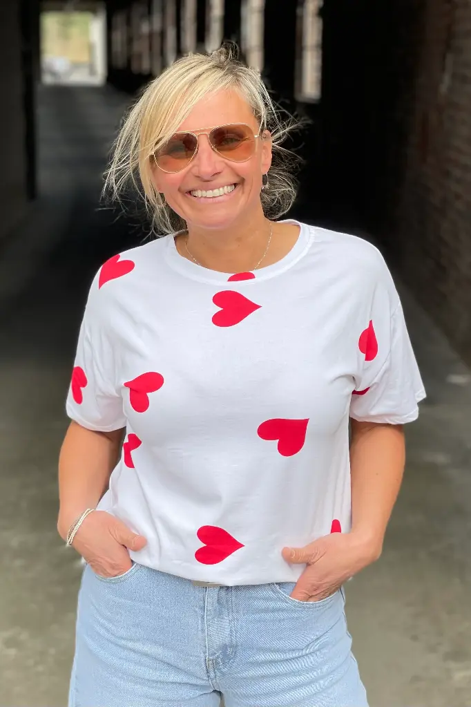 T-shirt Coeur Fluo