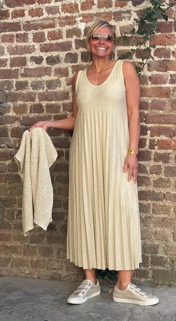 Robe plissé Lurex