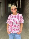 T-shirt Ligné Fleurs