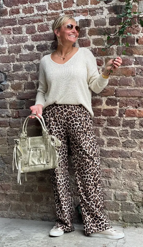 Pantalon Pince Léopard