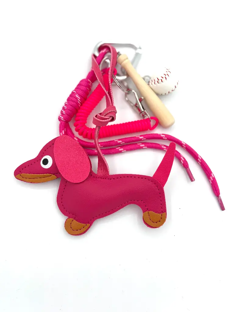 Porte clefs Teckel Batte de Baseball