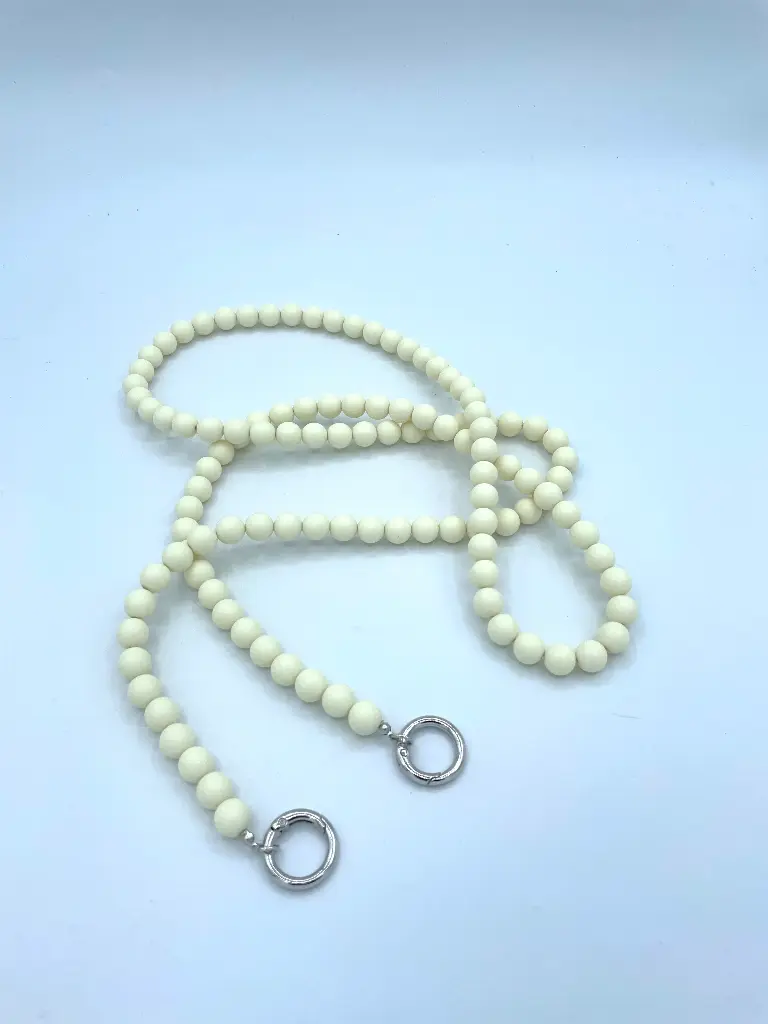 Collier téléphone perles Bois Mat