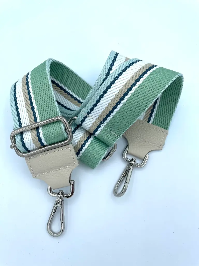 Lanière Lignes Horizontales Attaches Argentées