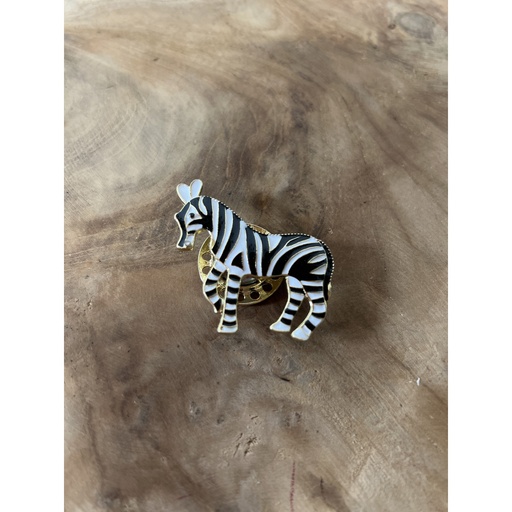 Broche  aimant zèbre