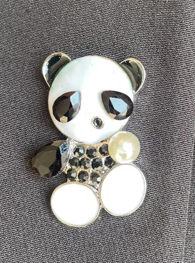 Broche aimant Panda perle