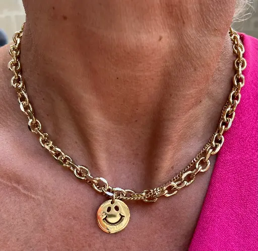 Collier maillons "love life" QY0003