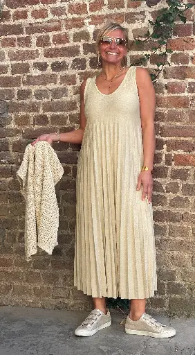 Robe plissé Lurex