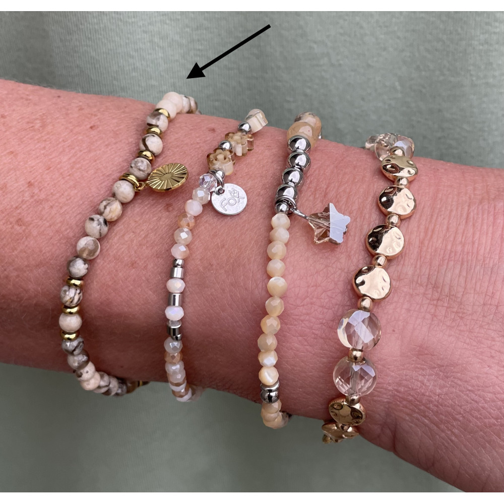Bracelet billes médaille 58