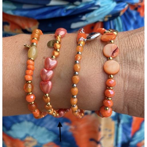 Bracelet coeurs nacres n°59