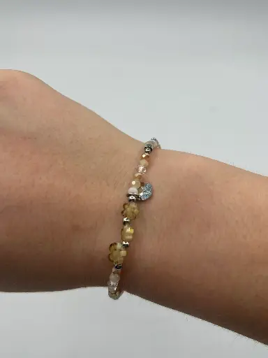 Bracelet minis 3 fleurs n°61 (Beige)