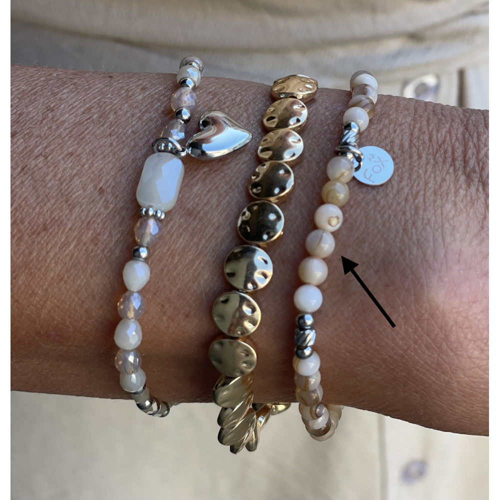 Bracelet billes cylindres 66